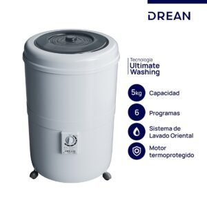 LAVARROPAS SEMIAUTOMÁTICO 5KG BLANCO DREAN - LRDR56SB0