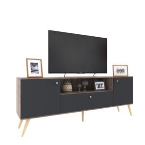 DELOS RACK PARA TV 3 PUERTAS 2 ESTANTES ESCANDINAVO 65"