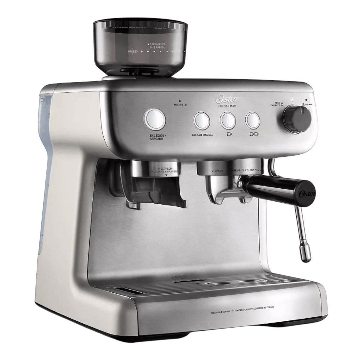 OSTER CAFETERA ESPRESSO PERFECT BREW 15 Bar MOLINILLO INTEGRADO COLOR ACERO INOXIDABLE - Imagen 2