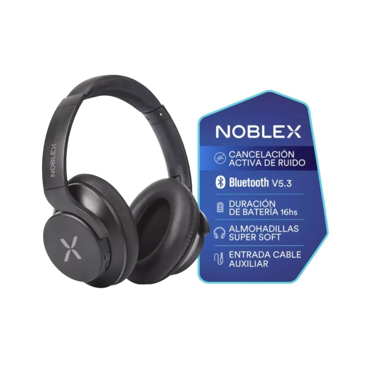 NOBLEX AURICULAR HP-550ANC VINCHA CON CANCELACIÓN DE RUIDO