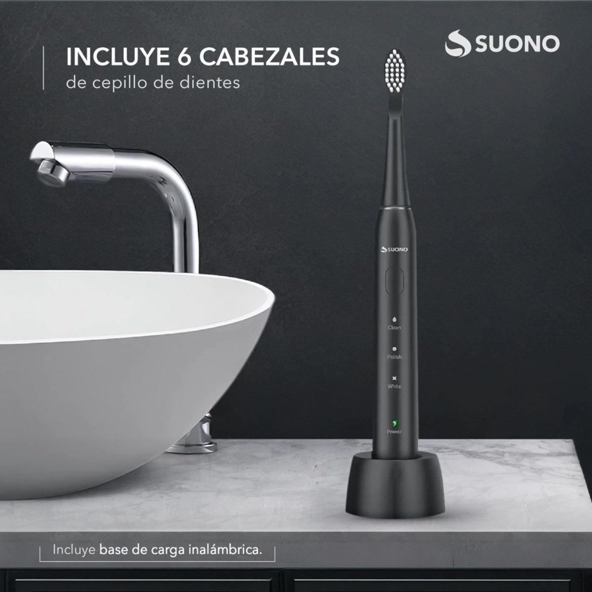 SUONO CEPILLO DENTAL ELÉCTRICO RECARGABLE - Imagen 3